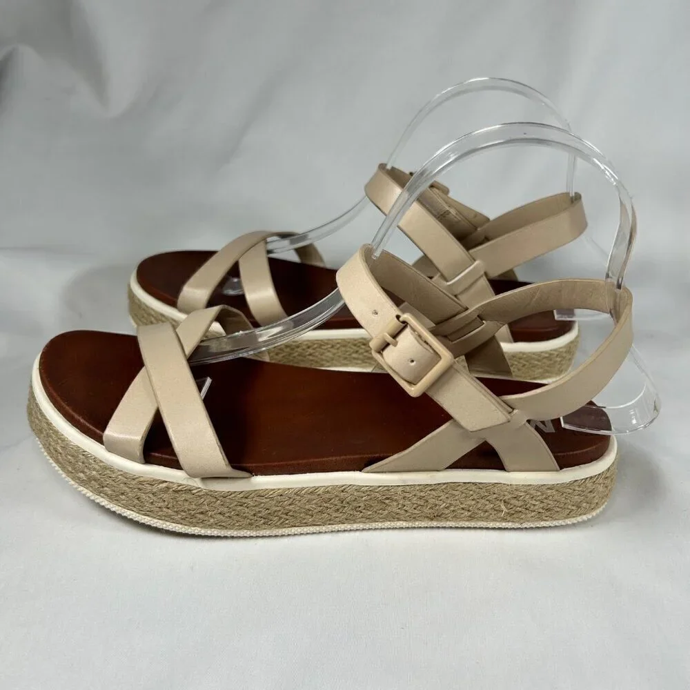 MIA Beige Platform Espadrille Sandals